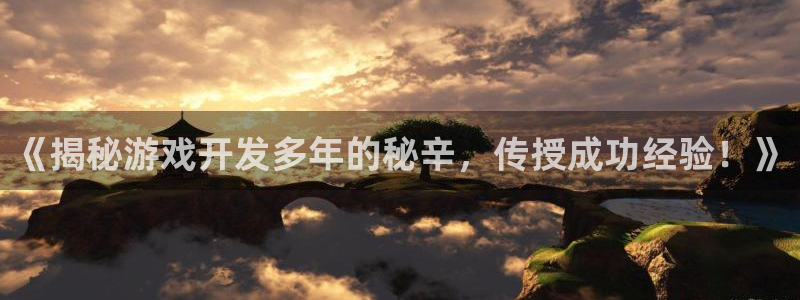 沐鸣2平台主管：《揭秘游戏开发多年的秘辛，传授成功经验！》